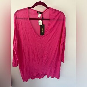 Kerisma Pink V Neck Sweater NWT